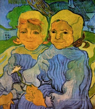  chicas Pintura al %C3%B3leo - Dos niñas Vincent van Gogh